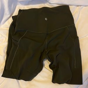 Lululemon align dark green olive leggings 25 in 6